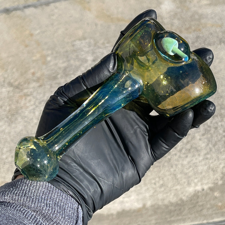 Green Mushroom Hammer Glass Pipe Beezy Glass   