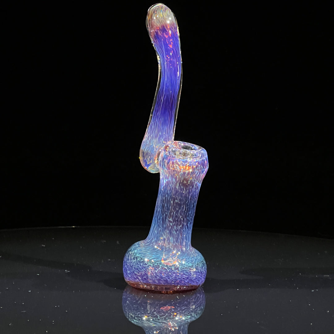 Thick Purple Sherlock Bubbler Glass Pipe Chuck Glass