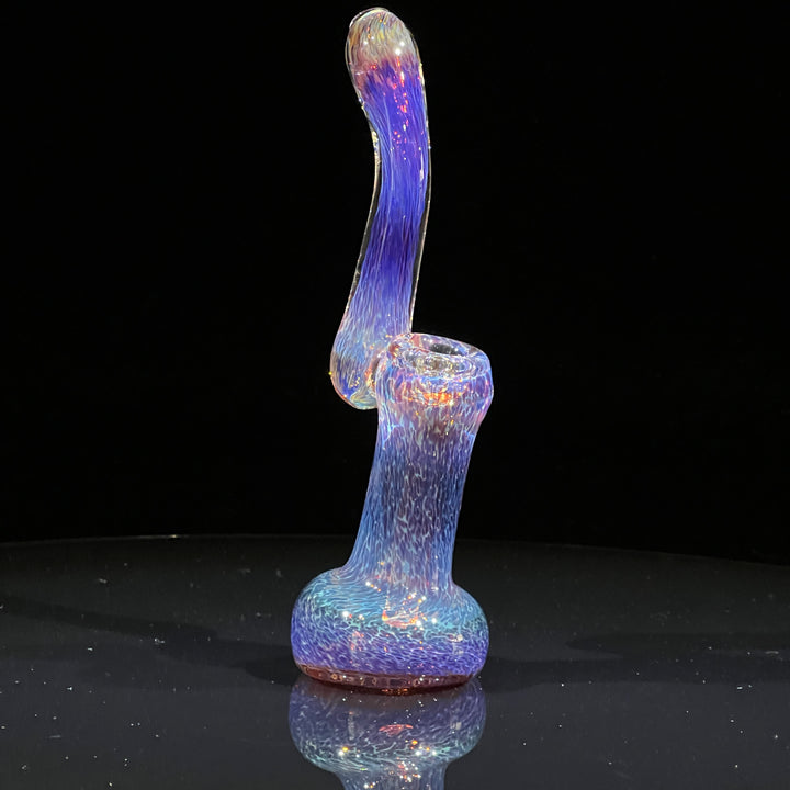 Thick Purple Sherlock Bubbler Glass Pipe Chuck Glass