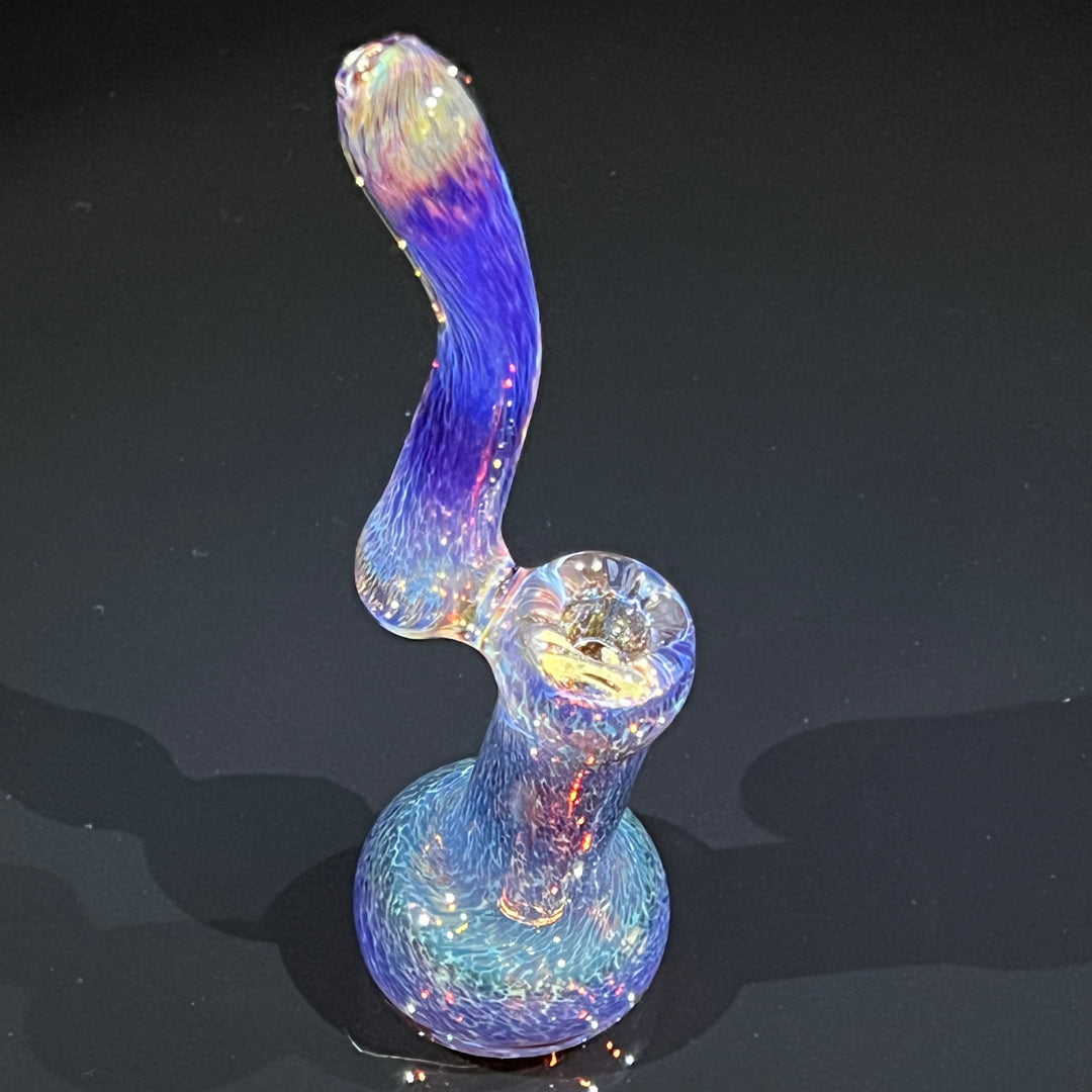 Thick Purple Sherlock Bubbler Glass Pipe Chuck Glass