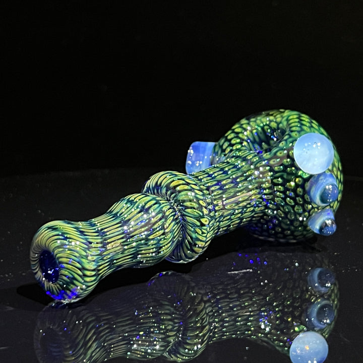 Snakeskin Spoon Large Glass Pipe Firekist Glass   