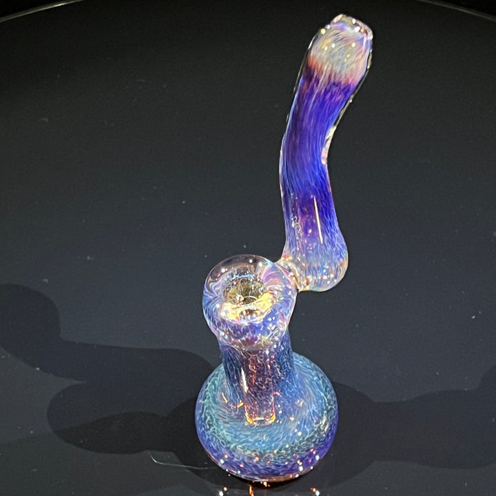 Thick Purple Sherlock Bubbler Glass Pipe Chuck Glass