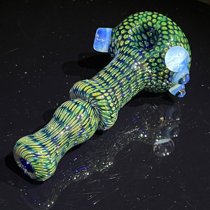 Snakeskin Spoon Large Glass Pipe Firekist Glass   