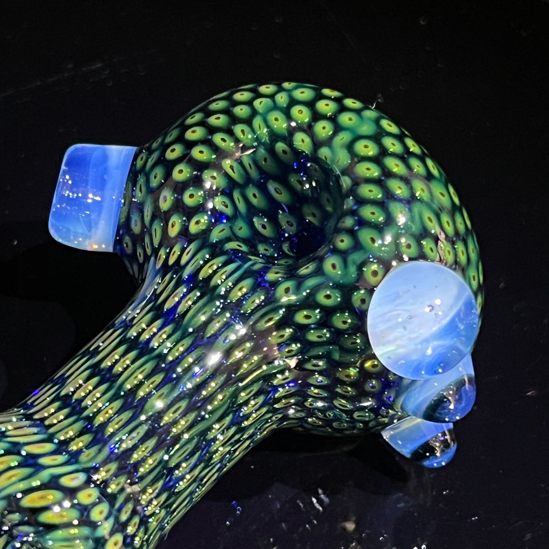 Snakeskin Spoon Large Glass Pipe Firekist Glass   