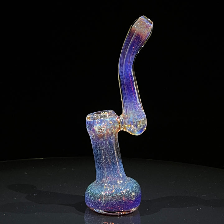 Thick Purple Sherlock Bubbler Glass Pipe Chuck Glass