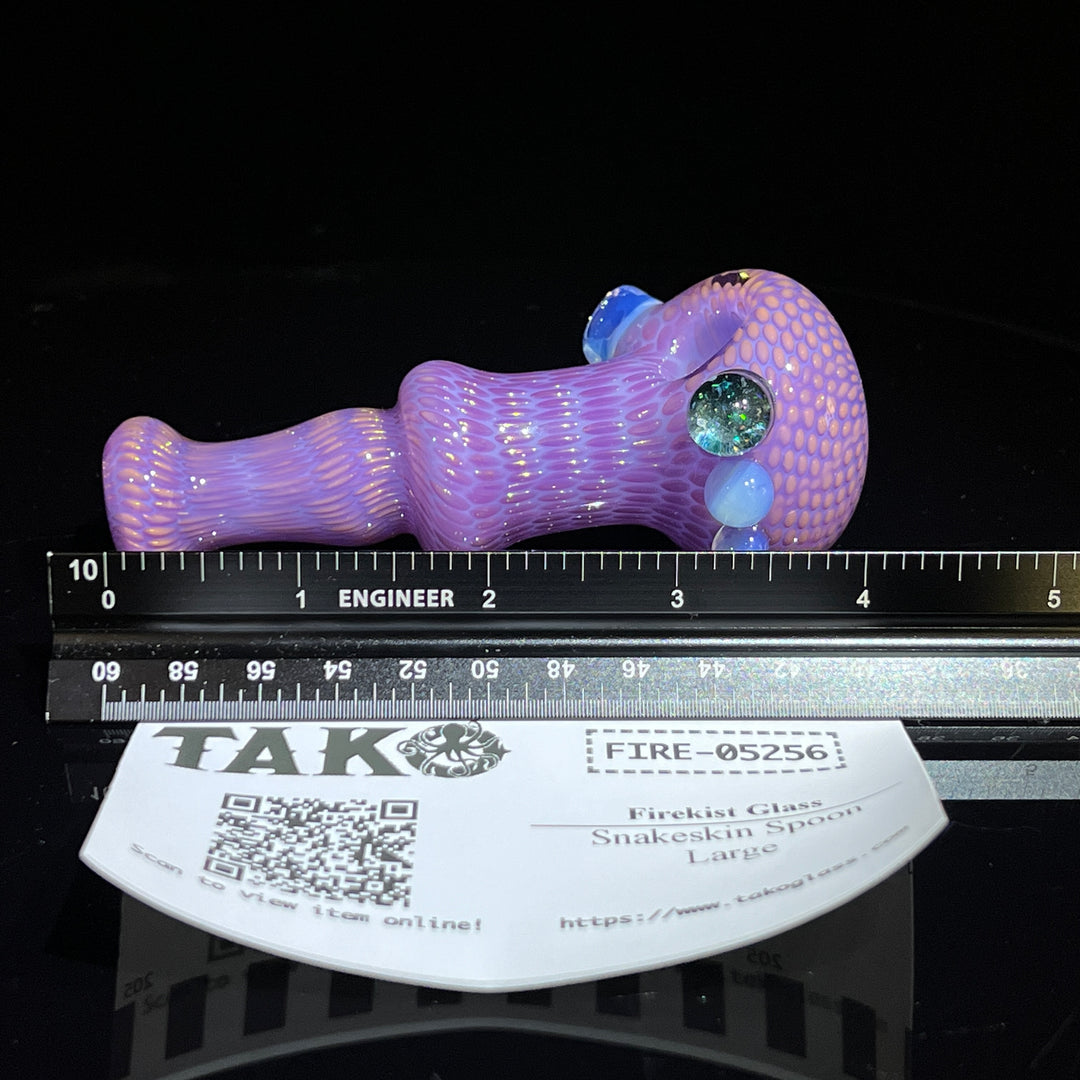 Snakeskin Spoon Large Glass Pipe Firekist Glass   