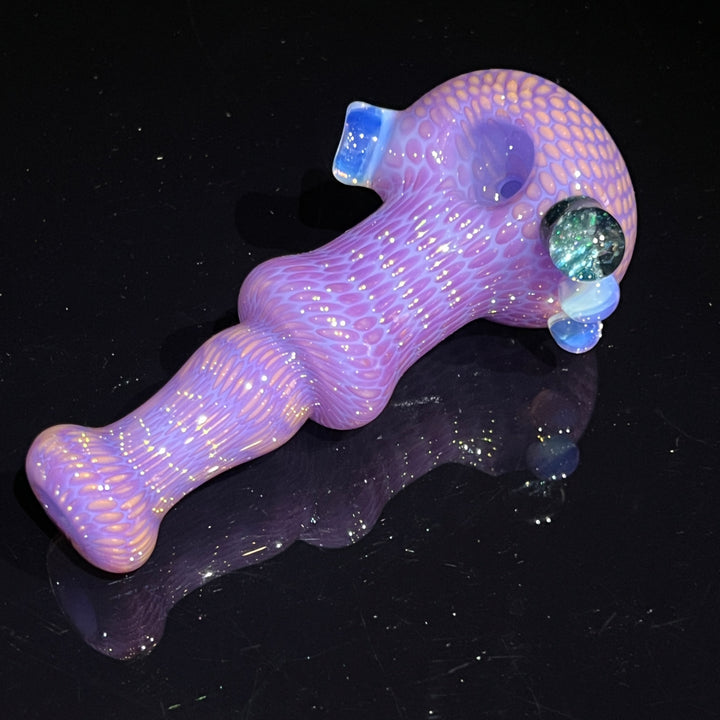 Snakeskin Spoon Large Glass Pipe Firekist Glass   