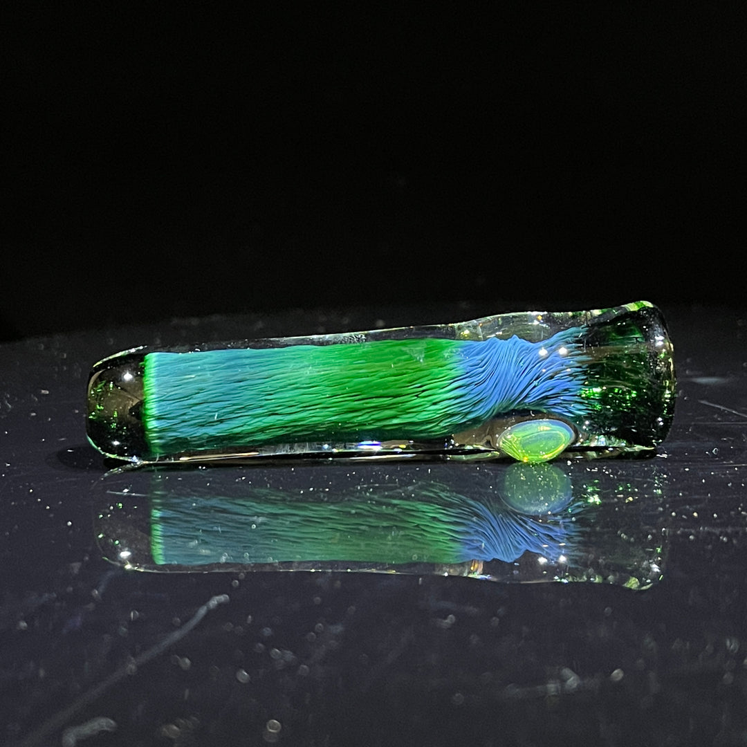 Thick Exp Green Chillum Glass Pipe Chuck Glass   