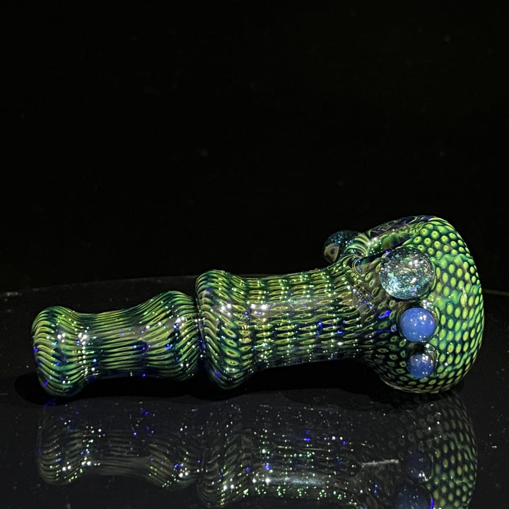 Snakeskin Spoon Large Glass Pipe Firekist Glass   