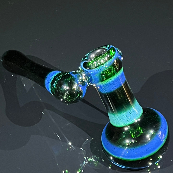 Thick Exp Green Sidecar Bubbler Glass Pipe Chuck Glass