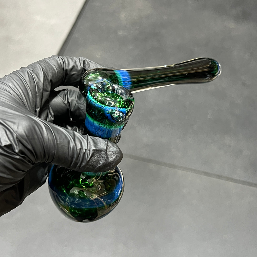 Thick Exp Green Sidecar Bubbler Glass Pipe Chuck Glass