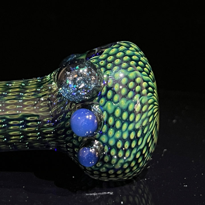 Snakeskin Spoon Large Glass Pipe Firekist Glass   