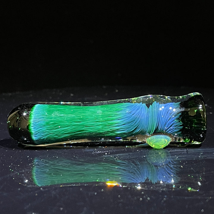 Thick Exp Green Chillum Glass Pipe Chuck Glass   