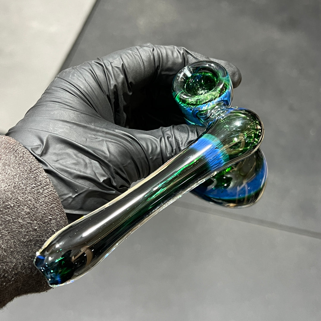 Thick Exp Green Sidecar Bubbler Glass Pipe Chuck Glass