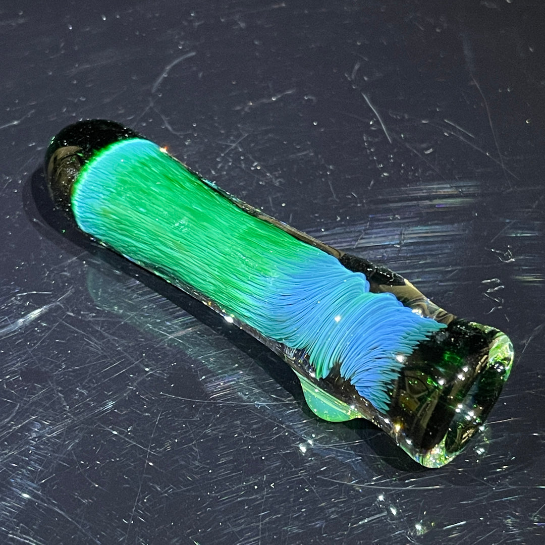 Thick Exp Green Chillum Glass Pipe Chuck Glass   