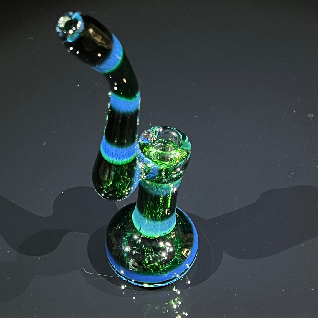 Thick Exp Green Sherlock Bubbler Glass Pipe Chuck Glass