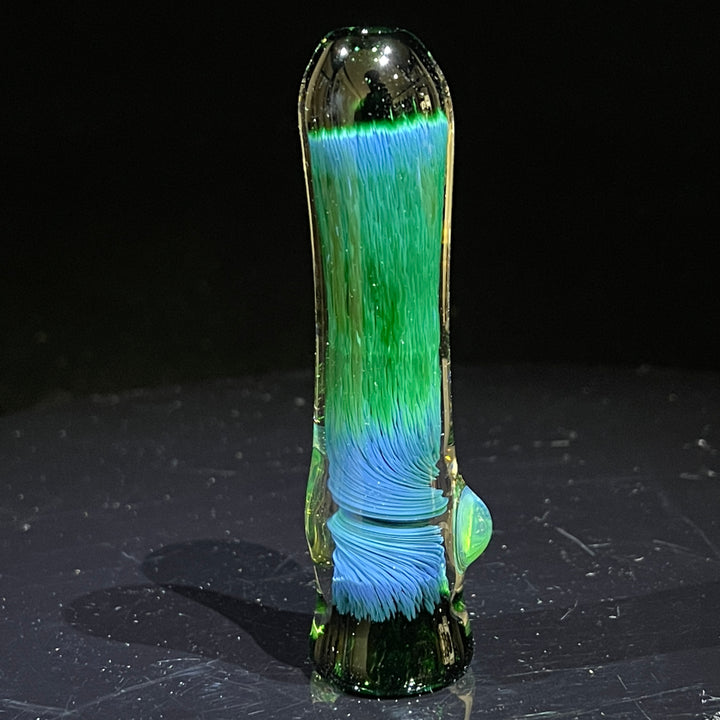 Thick Exp Green Chillum Glass Pipe Chuck Glass   