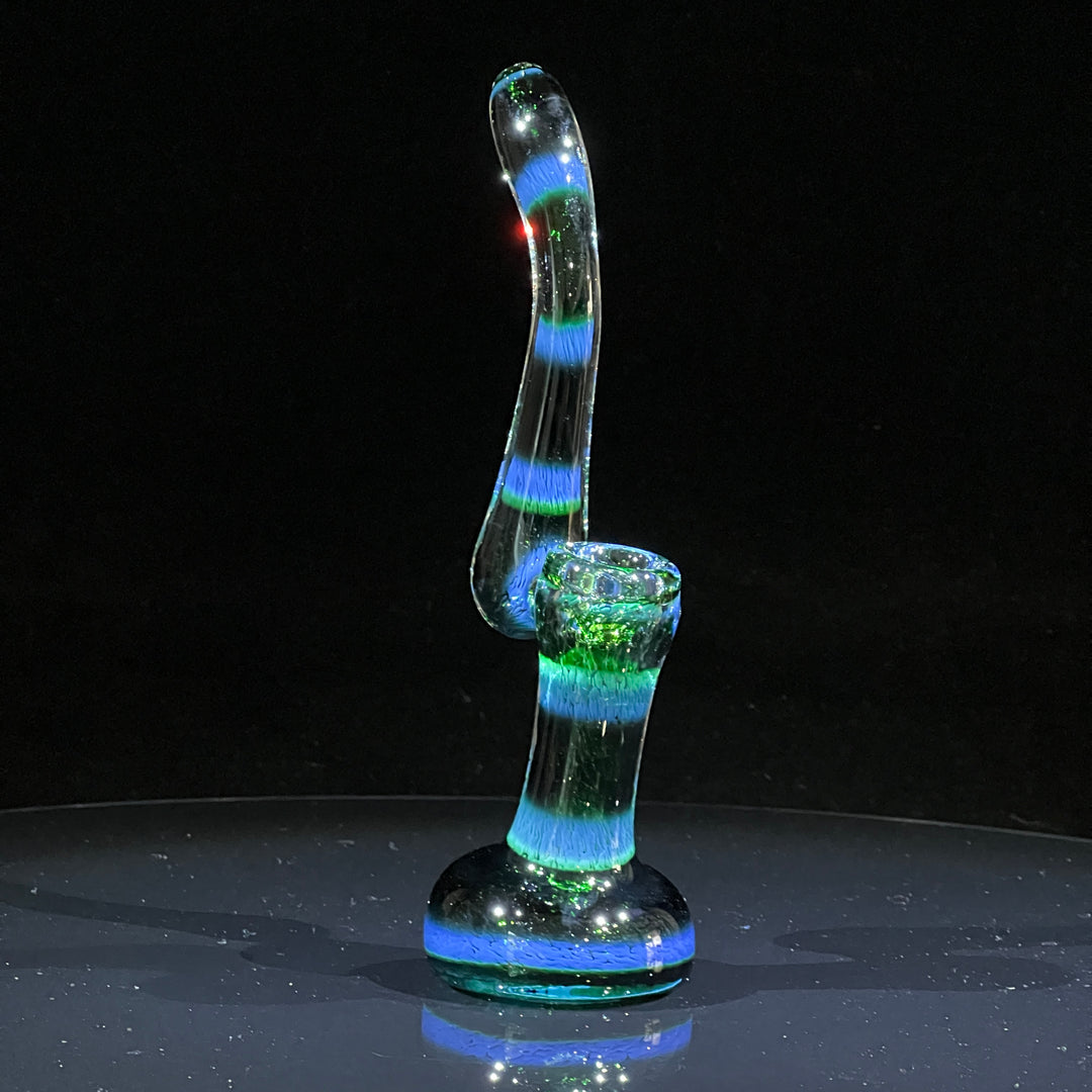 Thick Exp Green Sherlock Bubbler Glass Pipe Chuck Glass