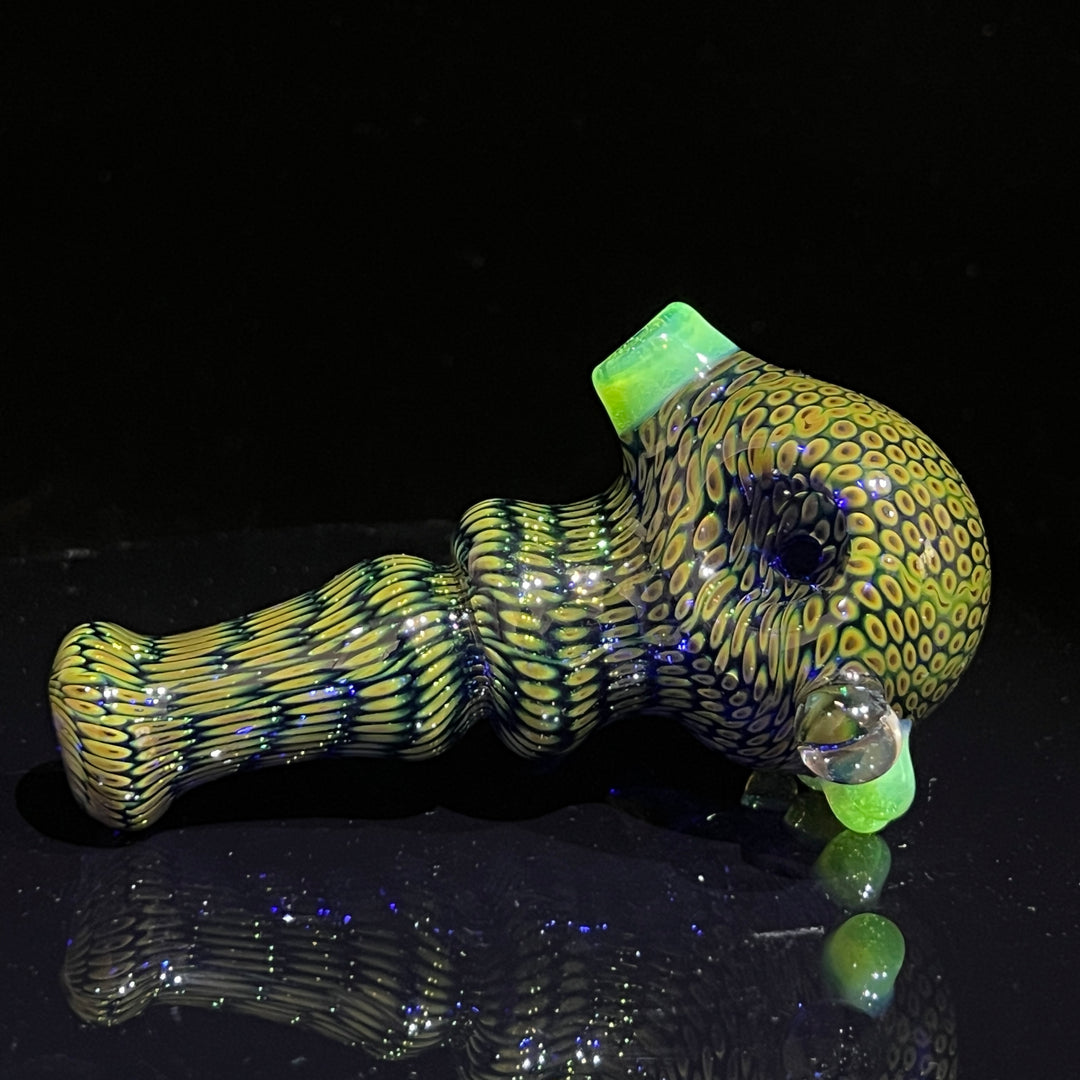 Snakeskin Spoon Large Glass Pipe Firekist Glass   