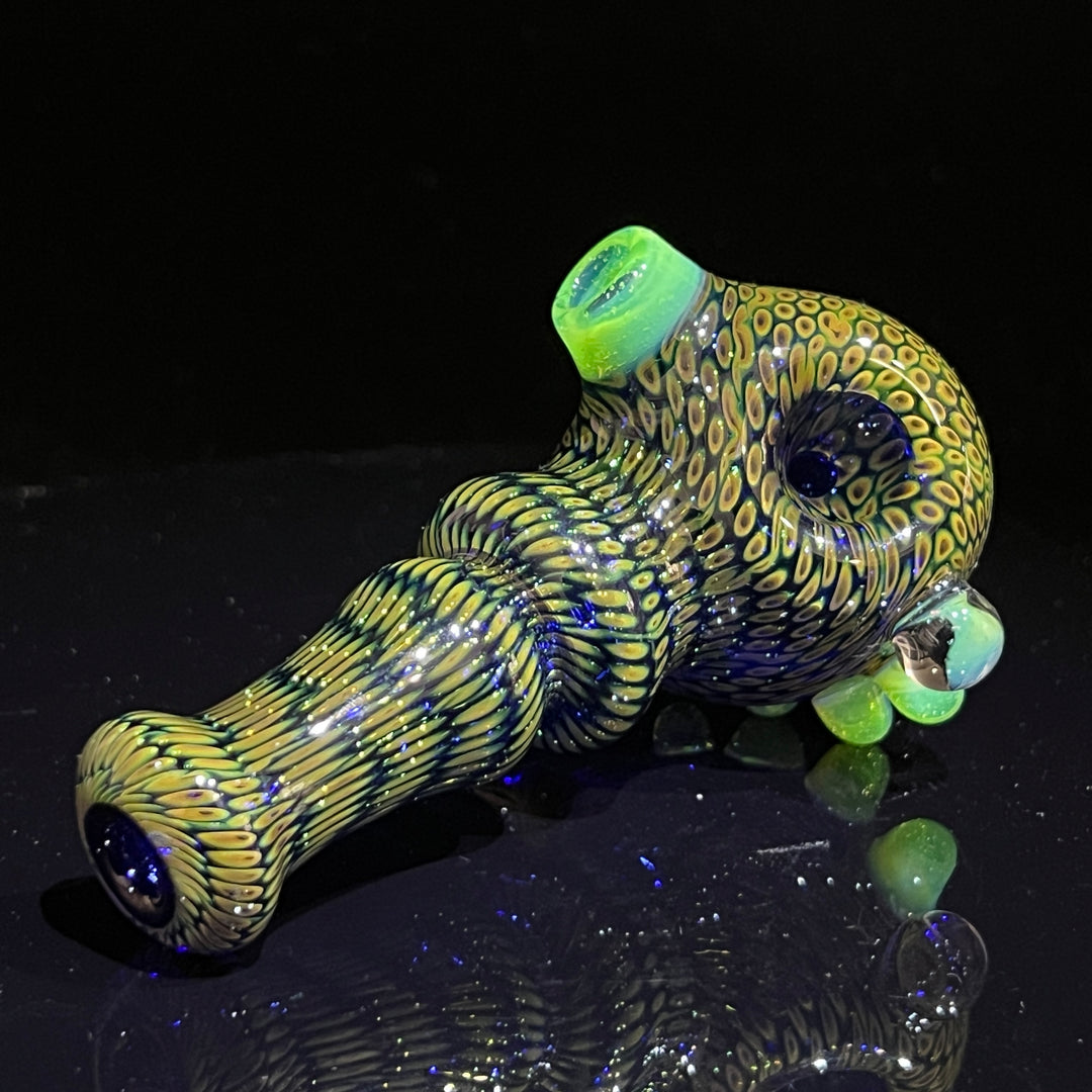 Snakeskin Spoon Large Glass Pipe Firekist Glass   