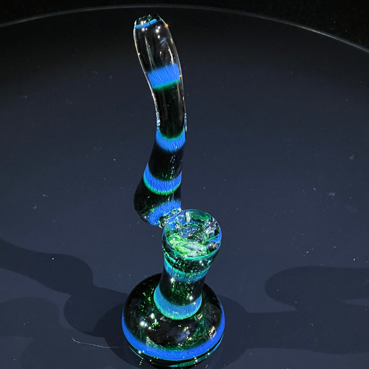 Thick Exp Green Sherlock Bubbler Glass Pipe Chuck Glass