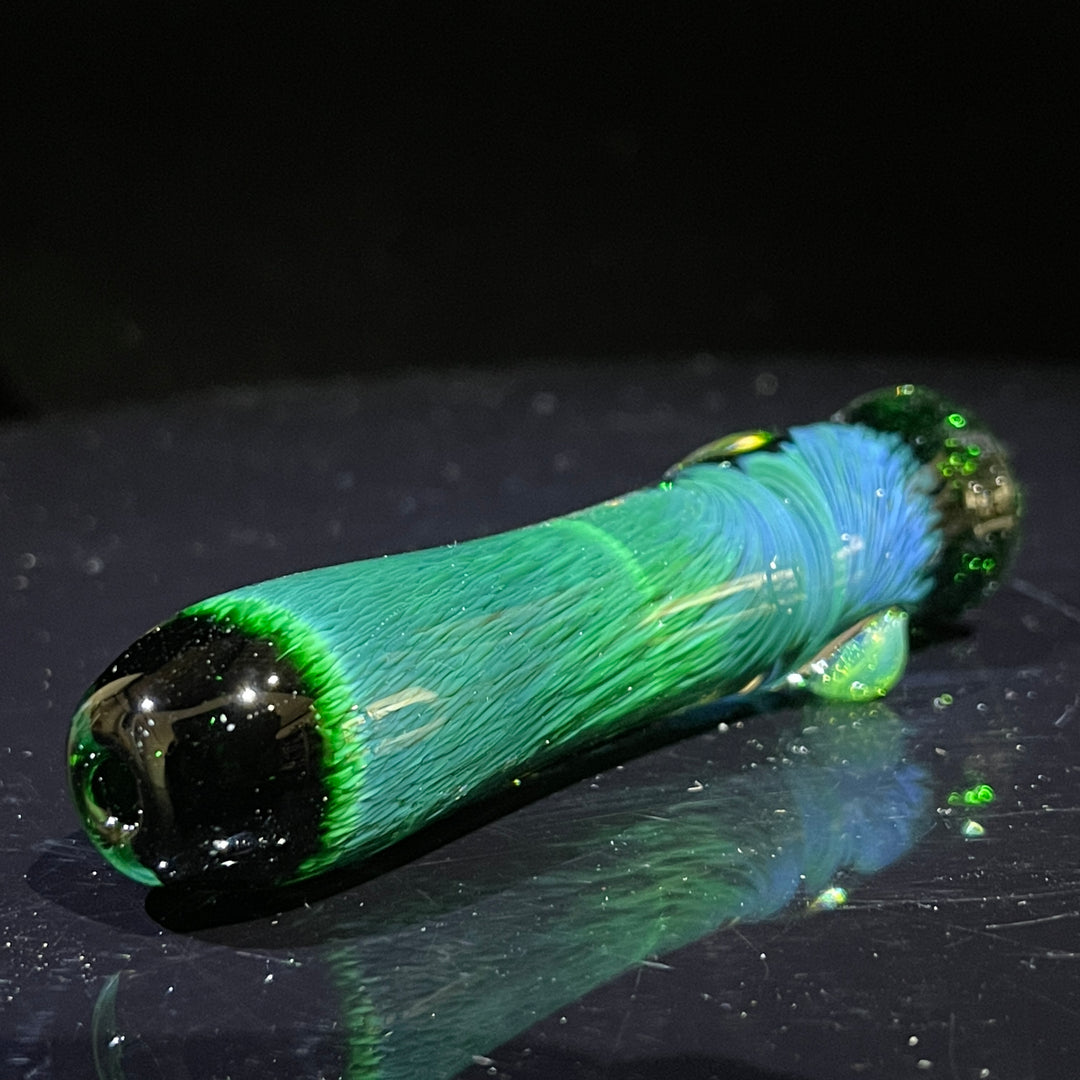 Thick Exp Green Chillum Glass Pipe Chuck Glass   