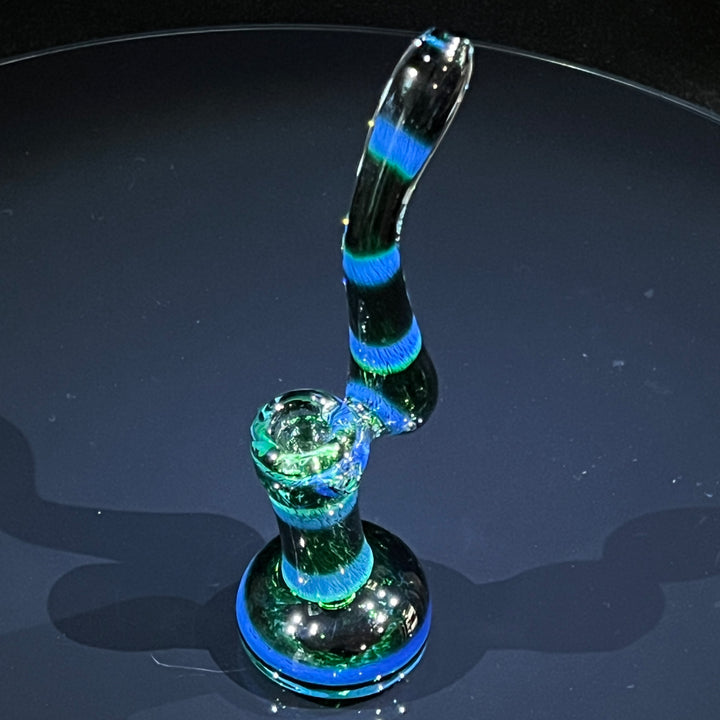 Thick Exp Green Sherlock Bubbler Glass Pipe Chuck Glass