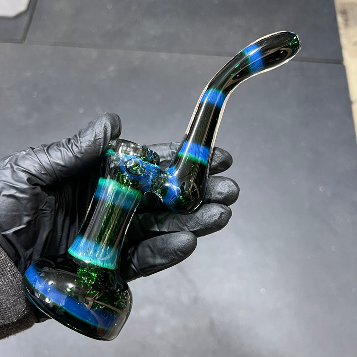 Thick Exp Green Sherlock Bubbler Glass Pipe Chuck Glass