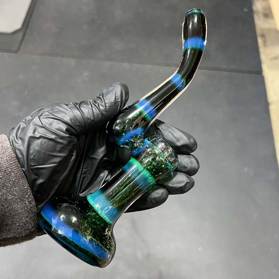 Thick Exp Green Sherlock Bubbler Glass Pipe Chuck Glass