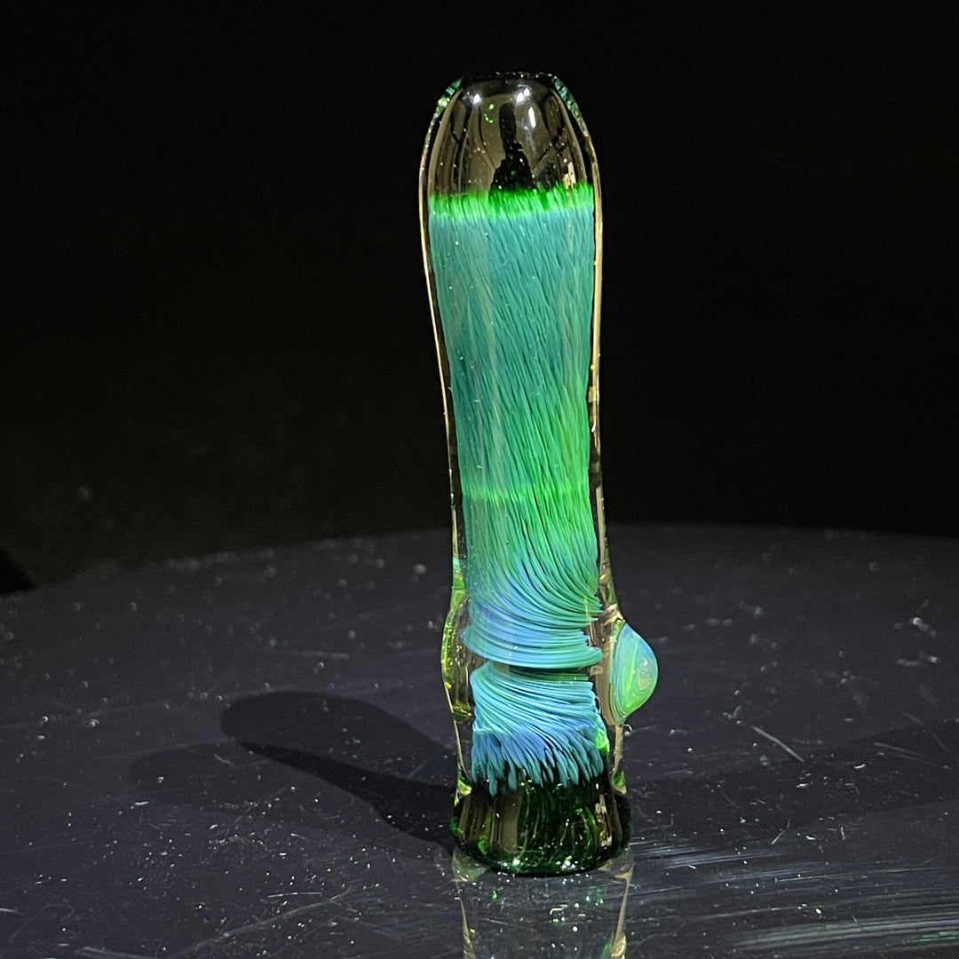 Thick Exp Green Chillum Glass Pipe Chuck Glass   