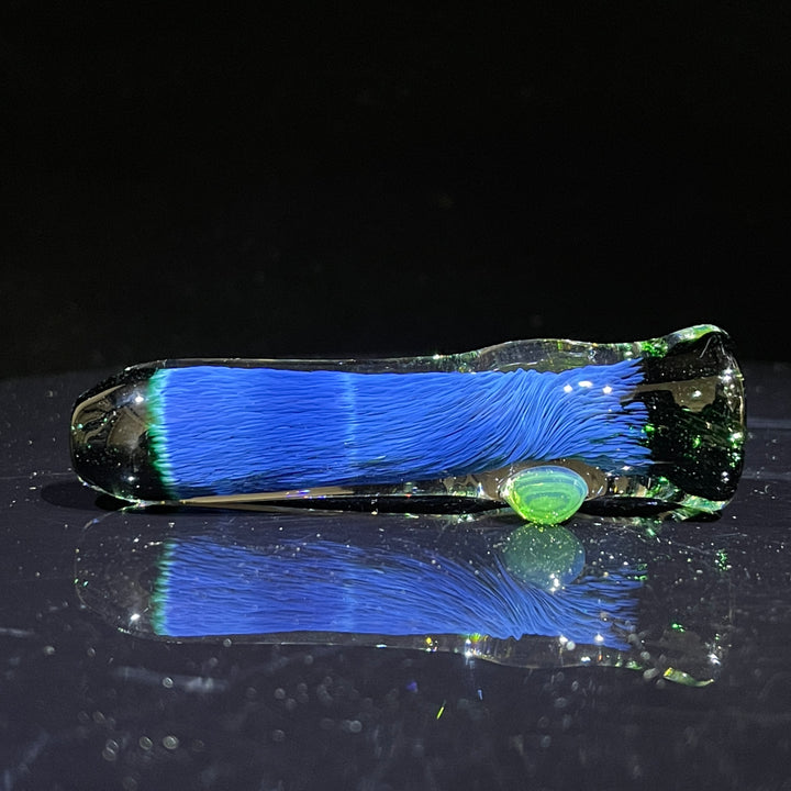 Thick Exp Green Chillum Glass Pipe Chuck Glass   