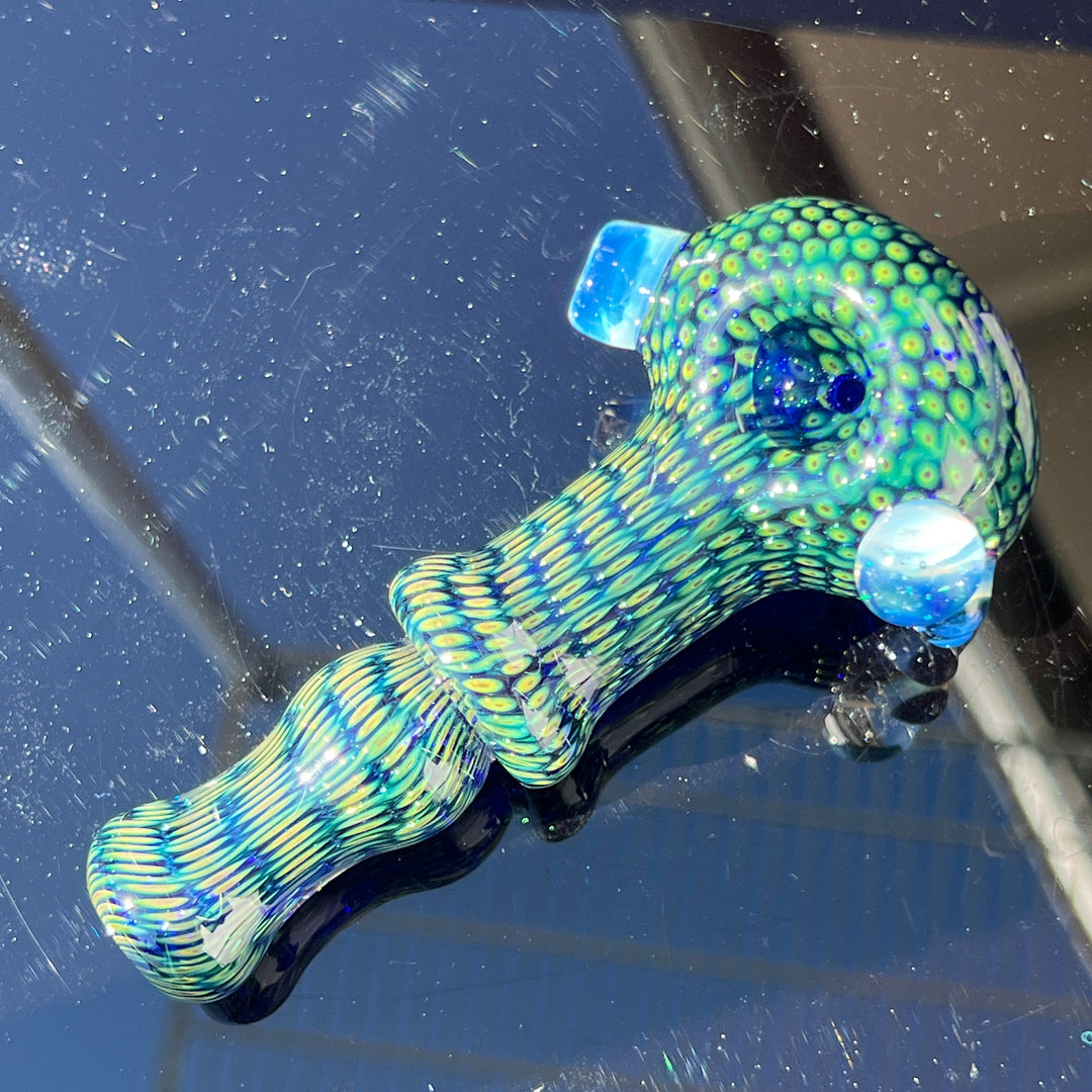 Snakeskin Spoon Large Glass Pipe Firekist Glass   