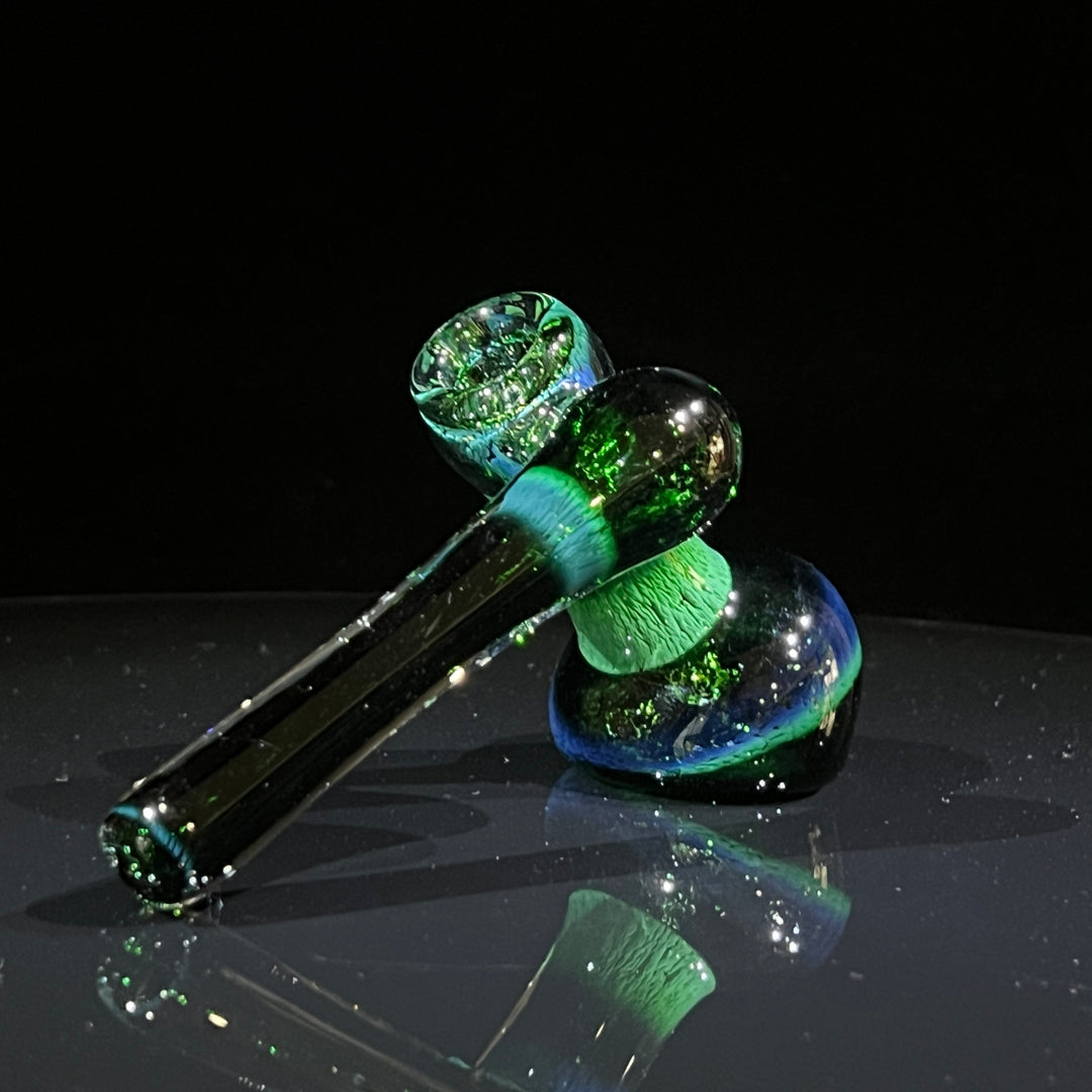 Thick Exp Green Sidecar Bubbler Glass Pipe Chuck Glass