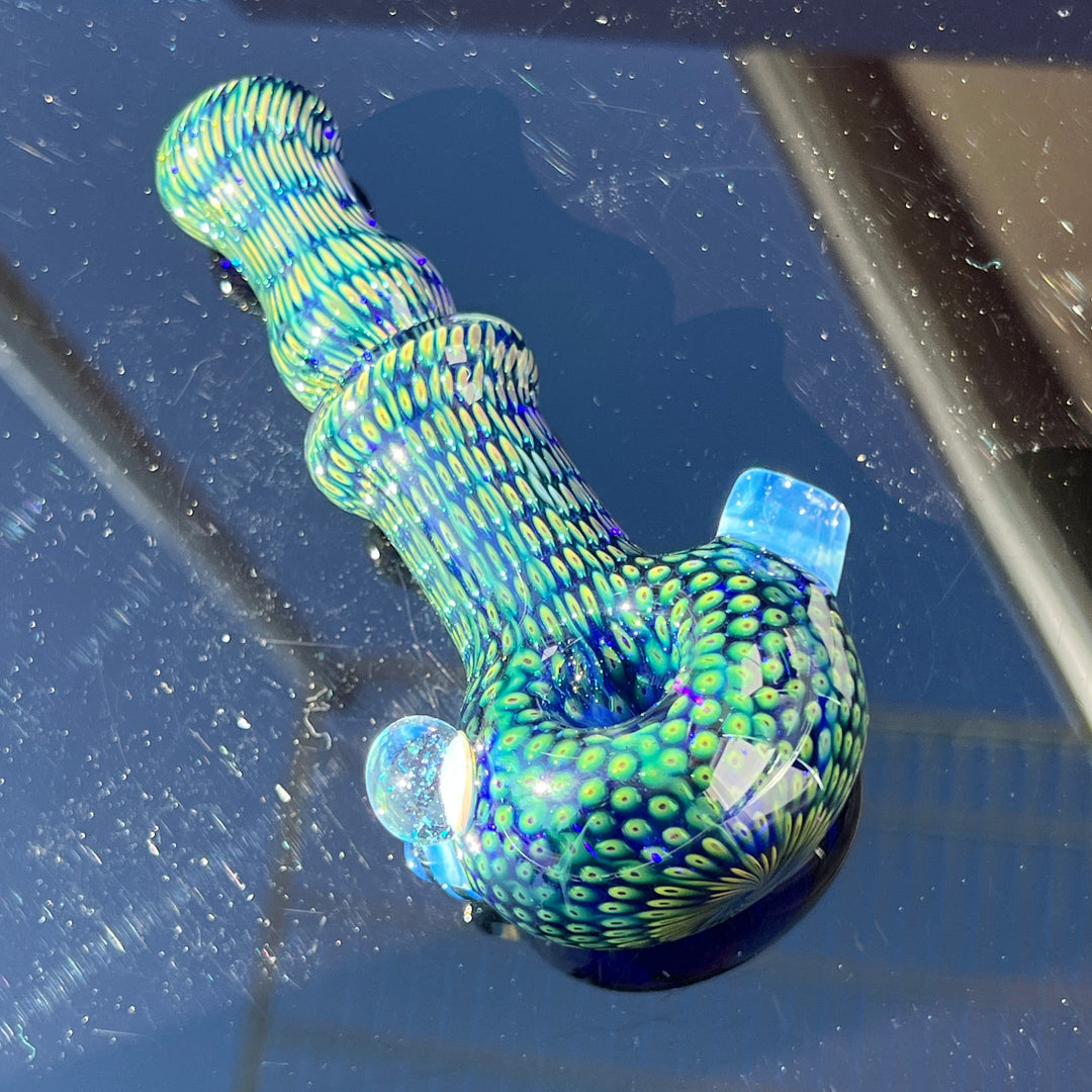 Snakeskin Spoon Large Glass Pipe Firekist Glass   