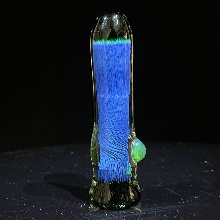 Thick Exp Green Chillum Glass Pipe Chuck Glass   