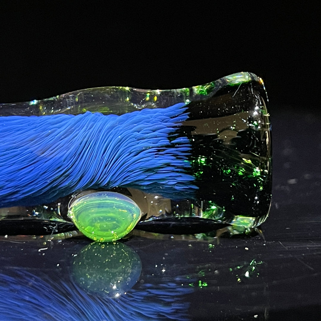 Thick Exp Green Chillum Glass Pipe Chuck Glass   