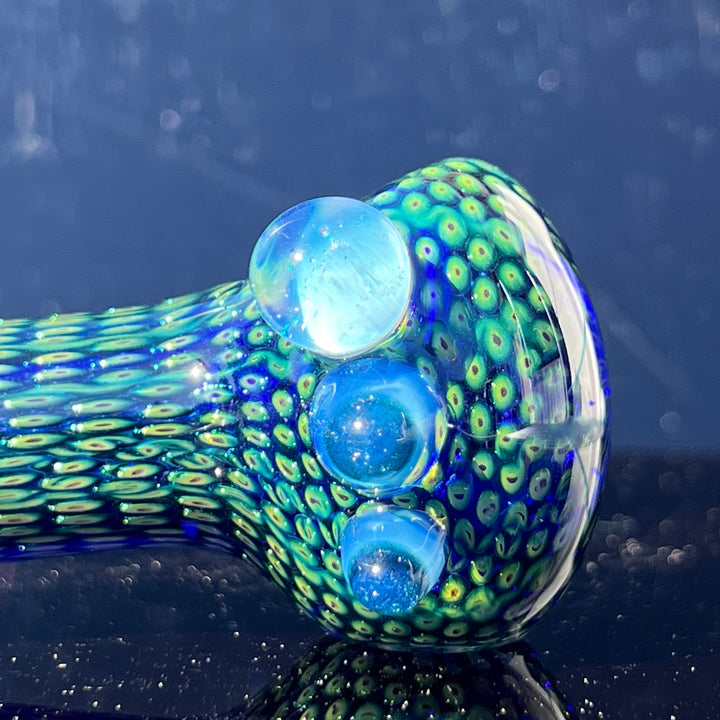 Snakeskin Spoon Large Glass Pipe Firekist Glass   