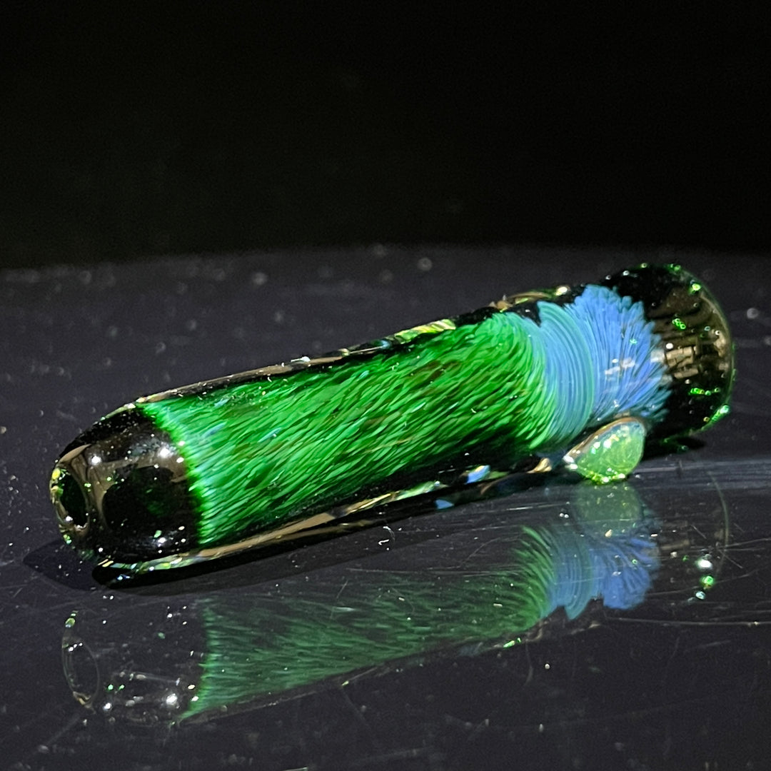 Thick Exp Green Chillum Glass Pipe Chuck Glass   