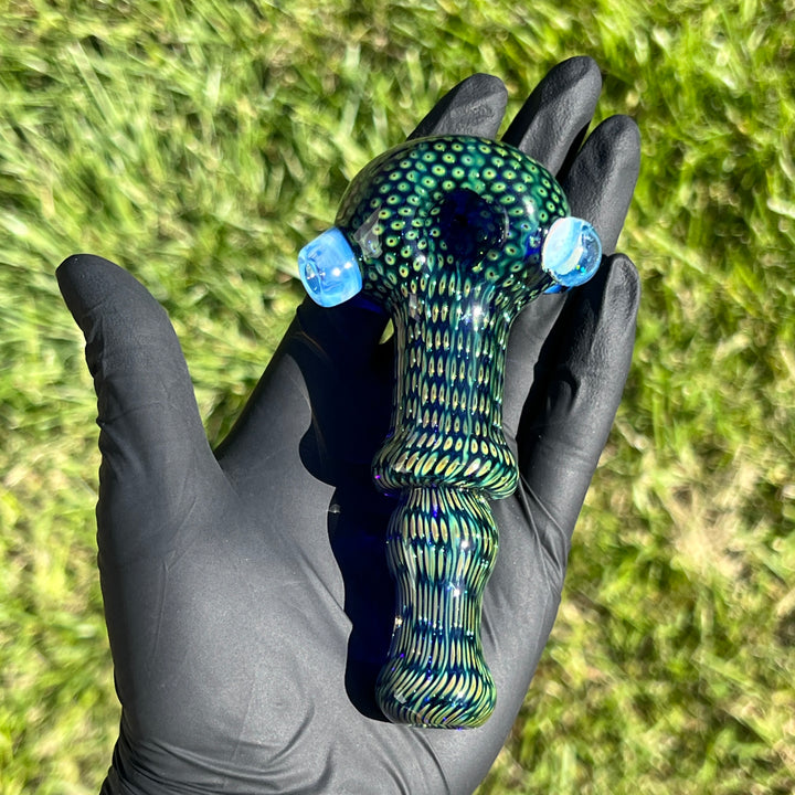 Snakeskin Spoon Large Glass Pipe Firekist Glass   