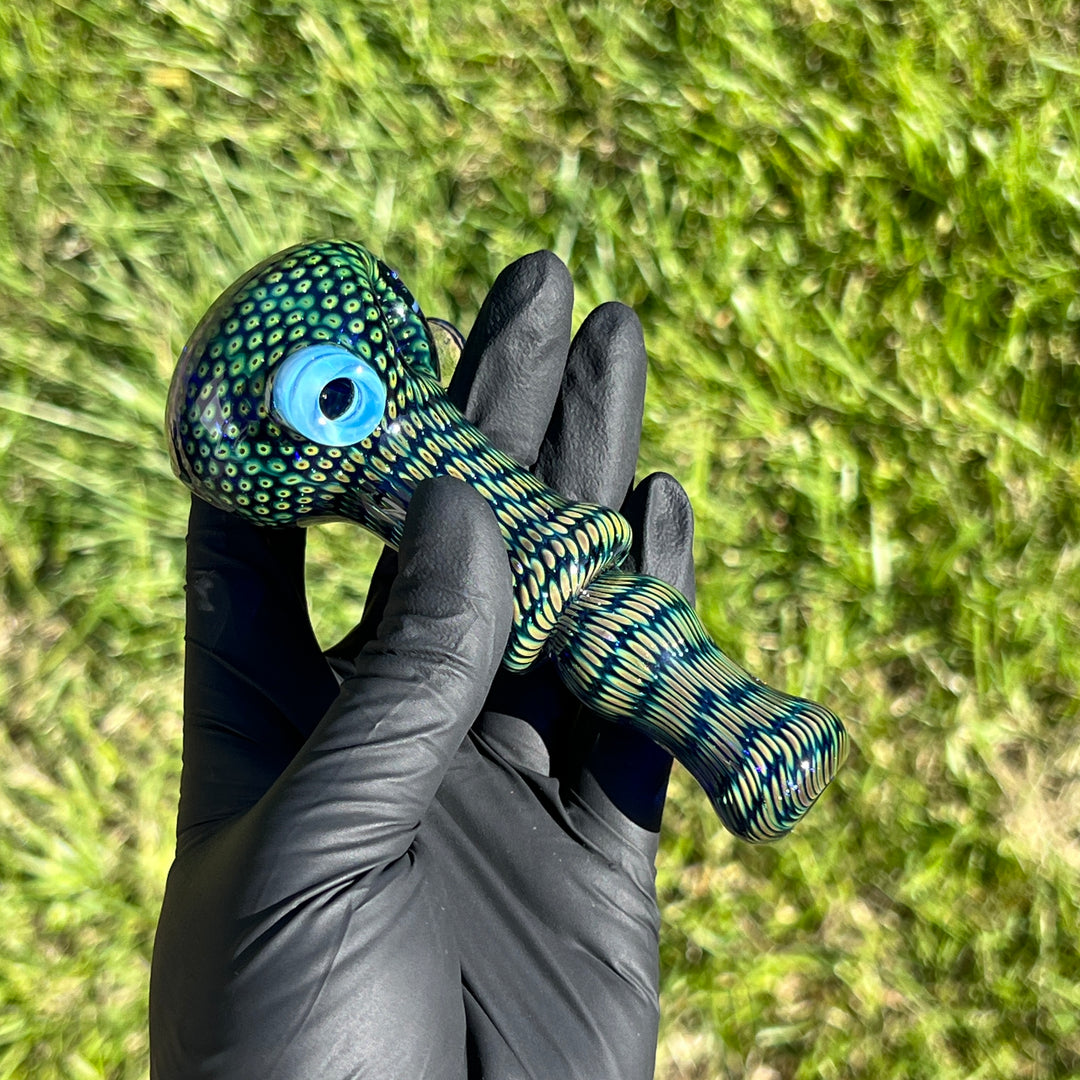 Snakeskin Spoon Large Glass Pipe Firekist Glass   