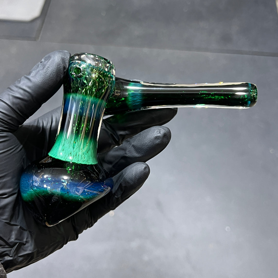 Thick Exp Green Sidecar Bubbler Glass Pipe Chuck Glass