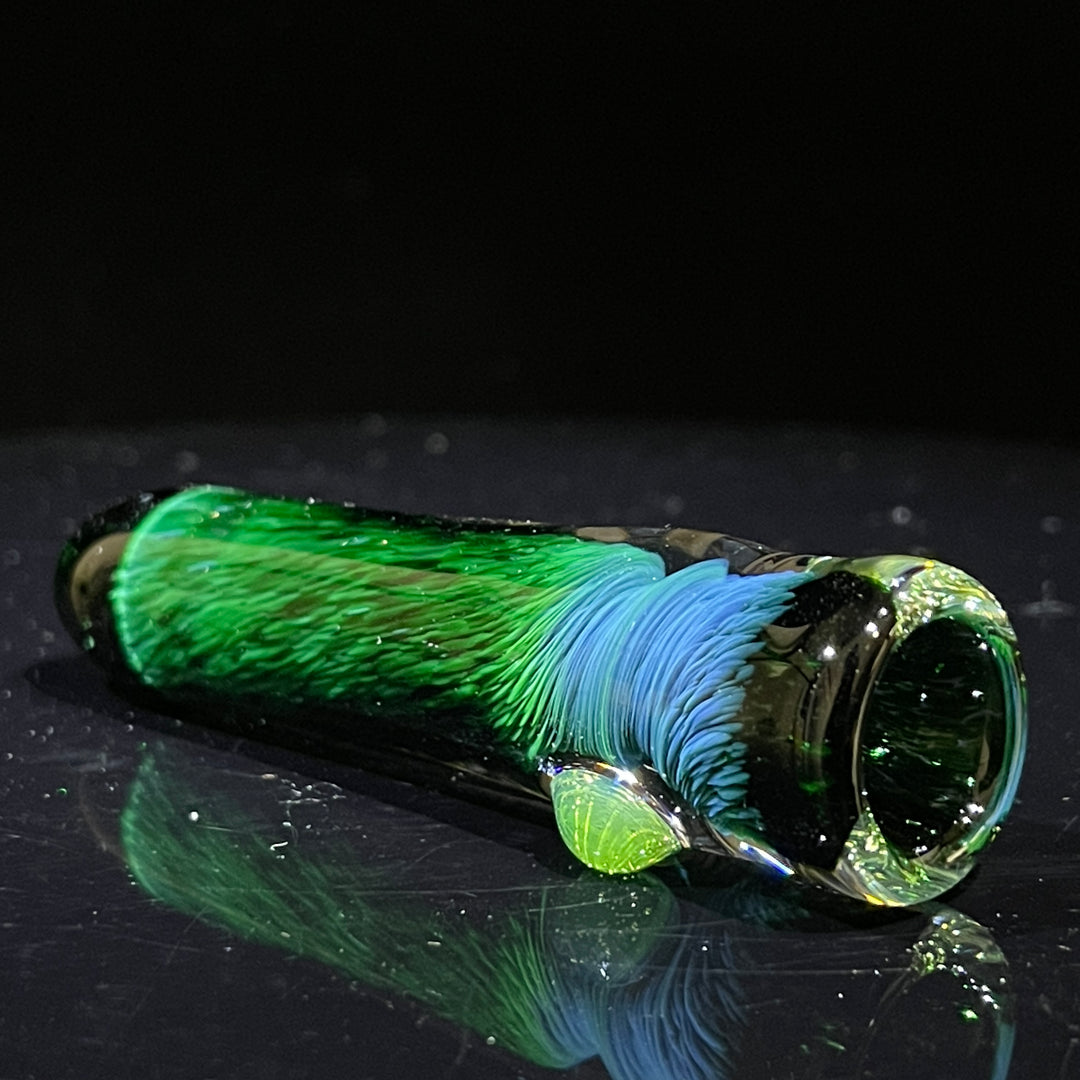 Thick Exp Green Chillum Glass Pipe Chuck Glass   