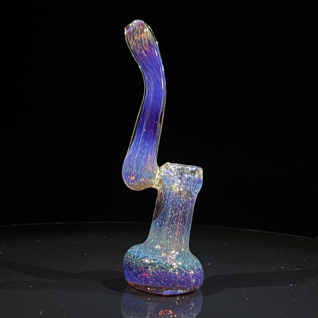 Thick Purple Sherlock Bubbler Glass Pipe Chuck Glass