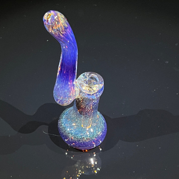 Thick Purple Sherlock Bubbler Glass Pipe Chuck Glass