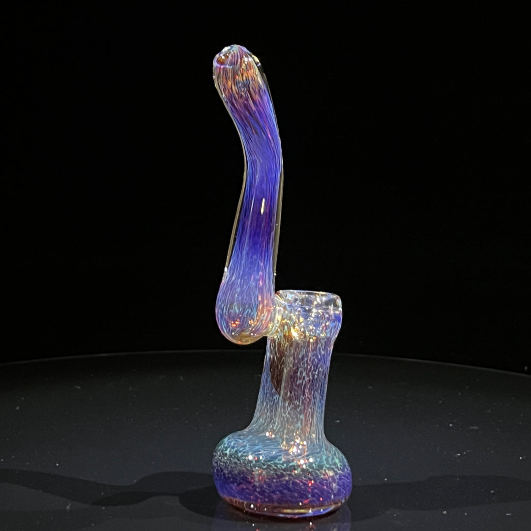 Thick Purple Sherlock Bubbler Glass Pipe Chuck Glass