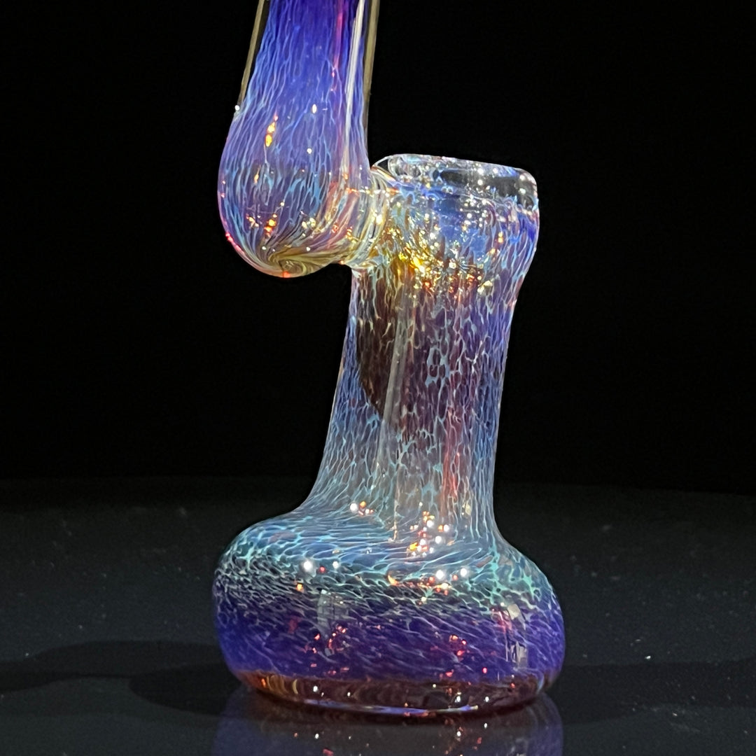 Thick Purple Sherlock Bubbler Glass Pipe Chuck Glass