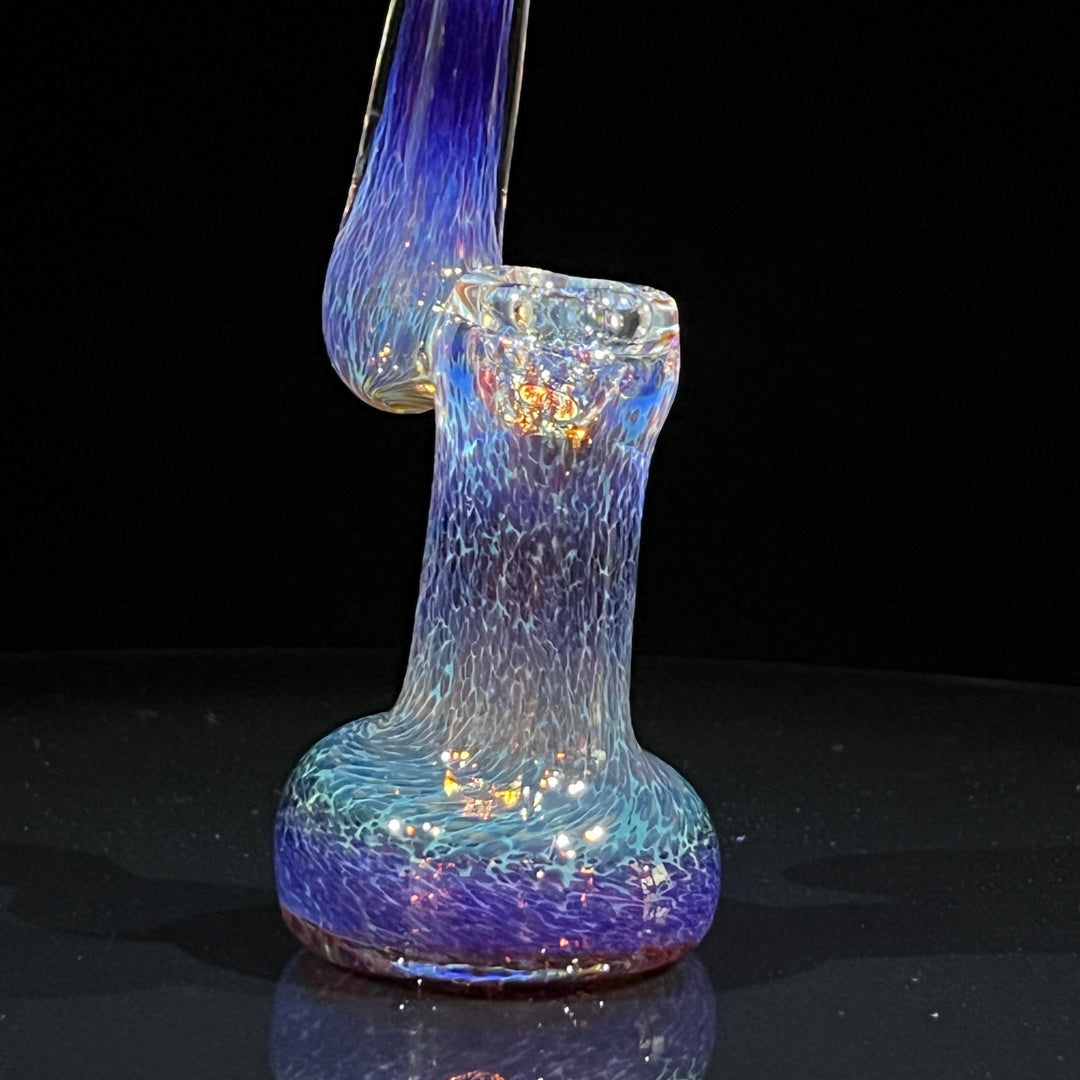 Thick Purple Sherlock Bubbler Glass Pipe Chuck Glass