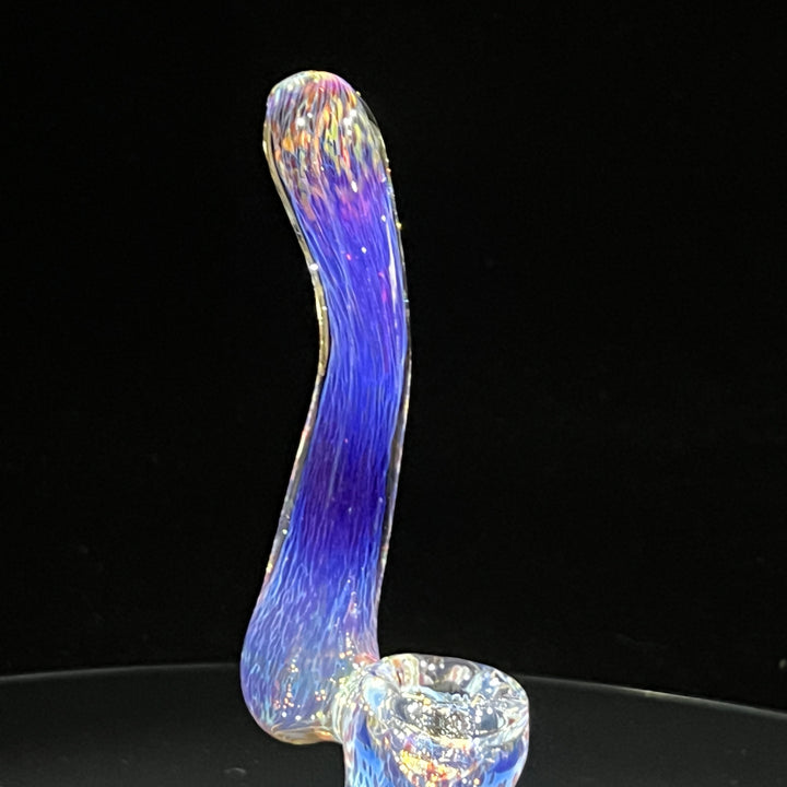 Thick Purple Sherlock Bubbler Glass Pipe Chuck Glass