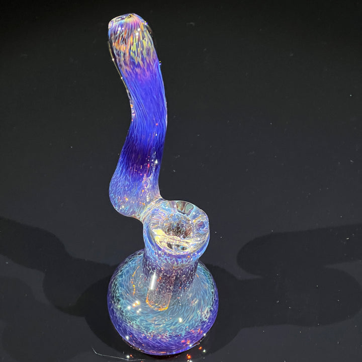 Thick Purple Sherlock Bubbler Glass Pipe Chuck Glass