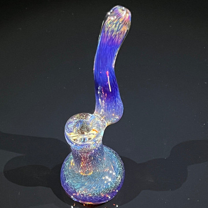 Thick Purple Sherlock Bubbler Glass Pipe Chuck Glass